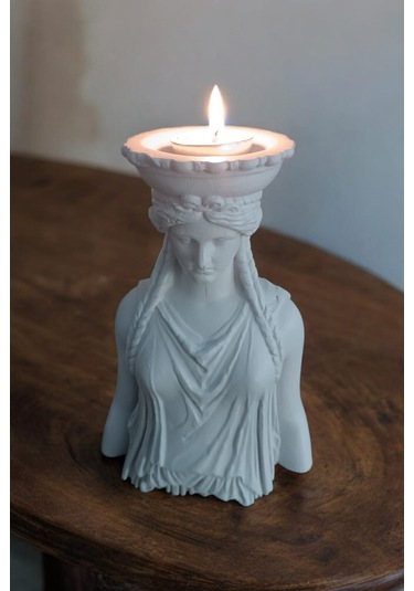 Dekoratif Masa Üstü Karyadit Kızı Hediyeli Bacasız Şömine Beyaz