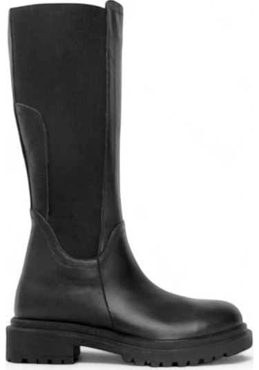 Mammamia D23kc-2065 Hakiki Deri Kadın Çizme Siyah