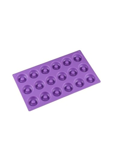 Fastbuy 18 Adet Mini Krakerli Silikon Donut Kalıbı, Fırın Tepsi, Muffin Ve Pasta Yapımı İçin MOr