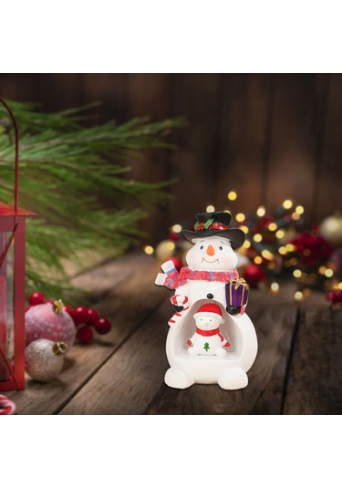 Suntek Işıklı Yılbaşı Süsü Masaüstü Heykeli Kardan-adam