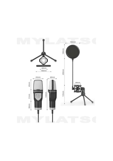 Mylatso Pc Oyun Stüdyo Mikrofona 165190404