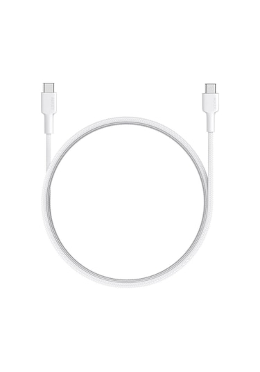 Aukey Cb-cd45-wh Pd Naylon Örgülü Type-c Type-c Şarj Kablosu 0.9m