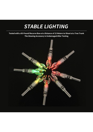 Dianziye 6.2mm İç Çaplı Ok Sapları İçin Led Aydınlatmalı Otomatik Açılışlı Ok Ucu - Gece Atışları İçin Dayanıklı Pe Malzeme, Mavi 3 Adet/kutu