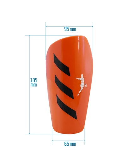 Pro Futbol Tekmeliği Çoraplı Çocuk Yetişkin Kaval Koruyucu Tekmelik Futbolcu Dizliği Turuncu