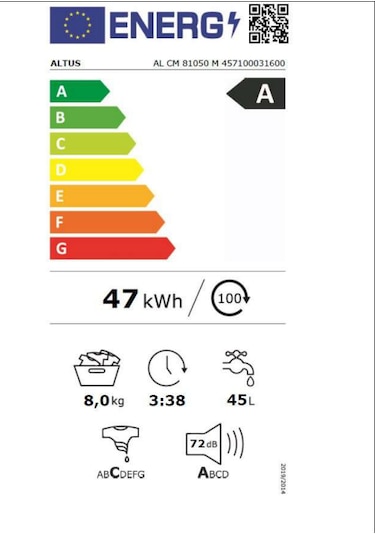 Altus AL CM 81050 M A Enerji Sınıfı 8 Kg 1000 Devir Çamaşır Makinesi