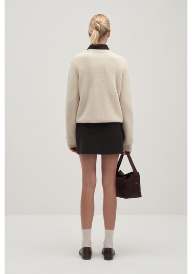 Private Edition Kemerli Mini Etek Acı Kahve Acı Kahverengi