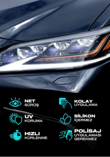 Nasiol Headlight Restorer Nano Seramik Far Yenileme ve Koruma Kiti-3 Yıl Dayanım 10 ML