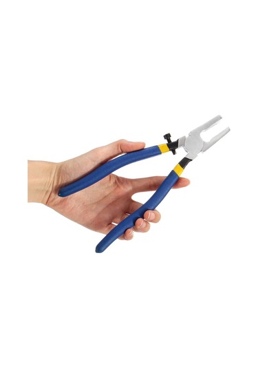 Ccgloball Inç 1 Adet Mavi Kaymaz Kolu Kırma/kesme Cam Pense Vitray Araçları Düz Uçlu Kırıcı Pense Donanım El Aletleri