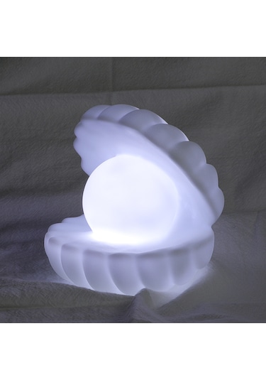 Kabuk İnci Lamba Atmosfer Gece Lambası-beyaz Beyaz