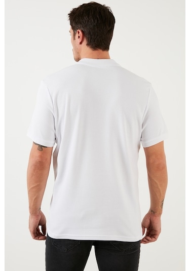 Buratti Pamuklu Regular Fit Düğmeli Erkek Polo Yaka T Shirt 5902281 Beyaz