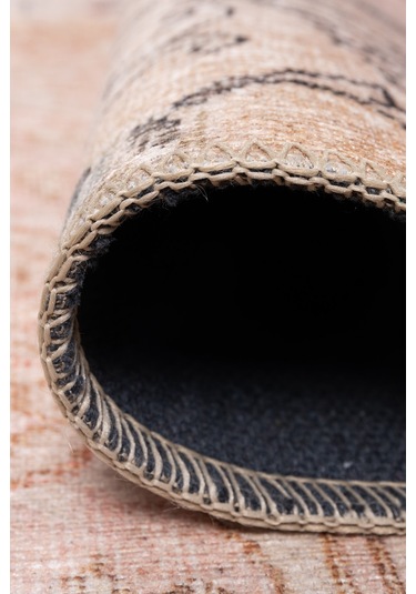 Folk Patchwork Desenli Dokuma Taban Dekoratif Bej Halı Ba 16