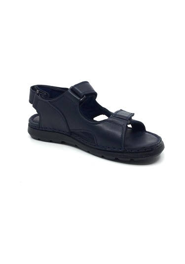 Luis Figo %100 Deri Ortopedik Yazlık Rahat Erkek Sandalet Terlik Yeni Sezon 40-44 Lacivert