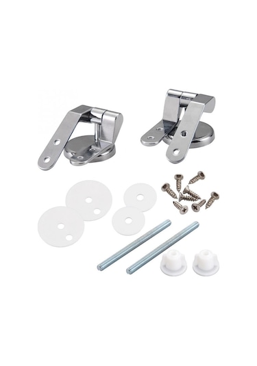 Klozet Kapağı Menteşe Bağlantı Parçaları Cıvata Ve Somunlarla Yedek Klozet Kapağı Menteşesi 1 Çift Krom