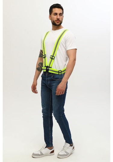 Uniprom Yüksek Görünürlüklü Reflektörlü Ikaz Yeleği, Motorsiklet Motor Bisiklet Scooter Yeleği Neon Sarı