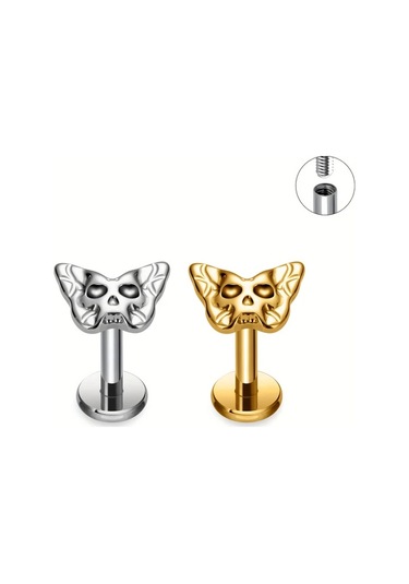 Willowhaven 1 Adet Hipoalerjen Titanyum Kulak Burun Dudak Piercing Uniseks Parti 1.2x8mm Altın Altın