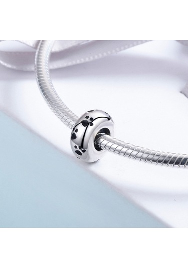 S925 Ayar Gümüş Pet Baskı Elmas Boncuk Dıy Bilezik Aksesuar Çok Renkli