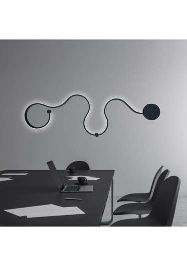 Snake Samsung Ledli Duvar Aplik 120cm Mat Siyah