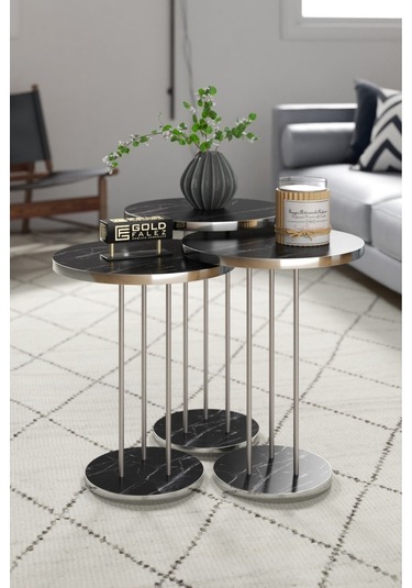 Zigon Sehpa Terra Gümüş Bendir