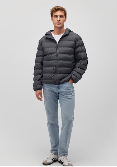 Mavi - Lacivert Şişme Mont 0110295-80776 Lacivert