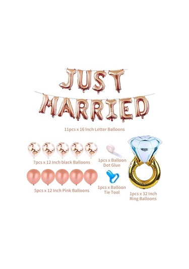 Tongxida 24'lü Altın Pembe Alüminyum Folyo Balon Seti - Düğün Evlilik Etkinlik Dekorasyonu, Yeniden Kullanılabilir