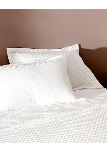 Madame Coco Boulogne Çift Kişilik Kadife Yatak Örtüsü - Ekru Çok Renkli