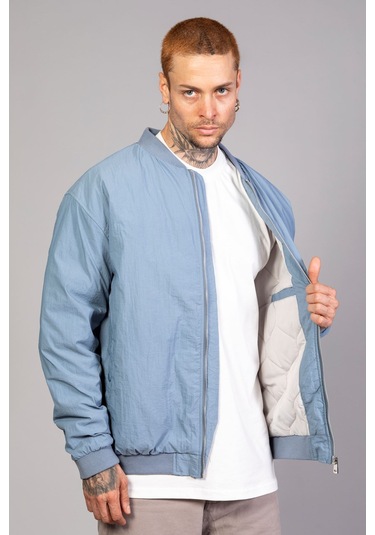 İndigo Regular Fit /krinkıl Kumaş İçi Kapitone Pilot Erkek Ce... Indıgo