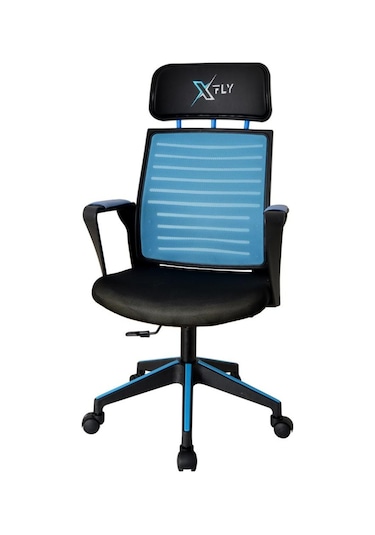 Xfly Plastik Ayaklı Oyuncu Koltuğu - Mavi File - 2395D0542