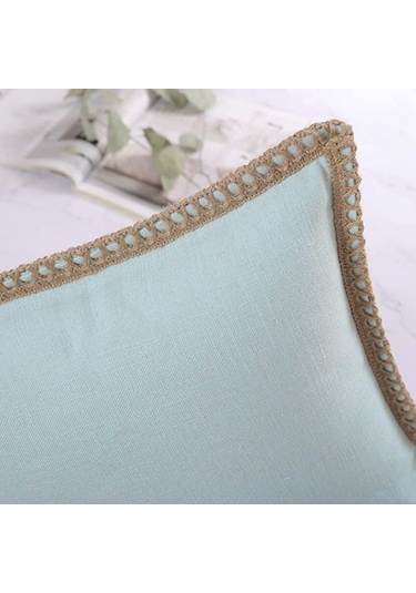 Mavi 1 Adet İskandinav Düz Renk Ev Ürün Yastık Örtüsü Alt Pamuk Keten Yastık Örtüsü Atma Kapakları Çuval Yastık & Kırlent 56805558