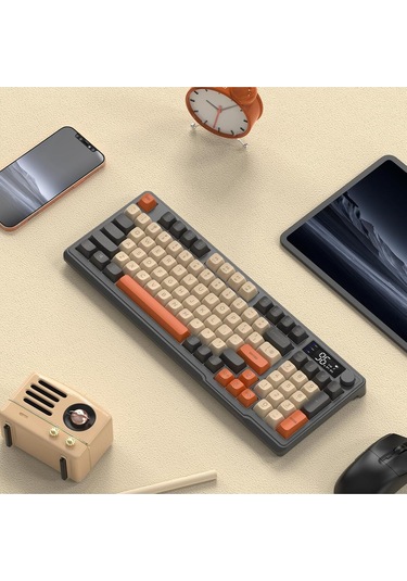 Freewolf M96 2.4g Bt5.0 Çift Bağlantılı Tft Led Ekranlı Reinbow Gaming Oyuncu Klavye