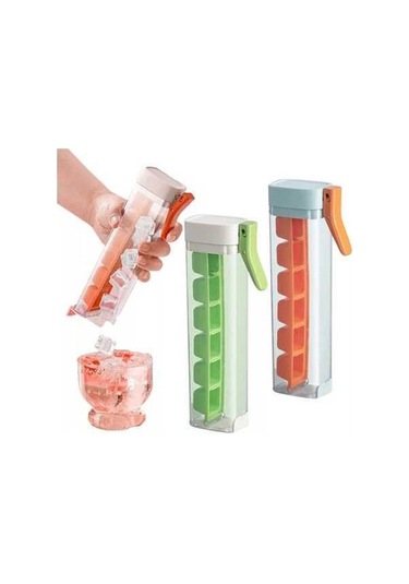 Besthome1 Yeni Nesil Tek Tık Açık 6 Hücre Buzluk Seti - Yiyecek Grubu Pc+pp Materyal, Dökülme Engeli Kapağı, Ev/kolej İçin Yeşi Çok Renkli