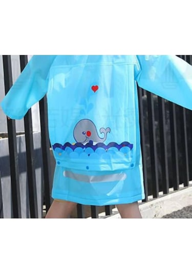 Hayvan Figürlü Kapüşonlu Unisex Çocuk Yağmurluk