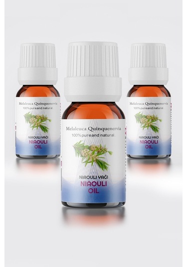 Nioli Uçucu Yağı %100 Doğal Seyreltilmemiş 3'lü Set Niaouli Essential Oil 3x10 Ml
