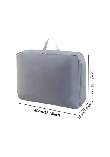 Trendooze Yüksek Kapasite Saklama Çantası, Bagaj Düzenleyici Giyim İç Koyu Gri Koyu Gri