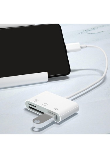 Homyl 3'ü 1 Arada Usb C Tf Sd Kart Okuyucu Kamera Hafıza Kartı
