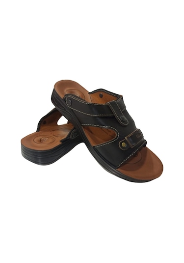 Akım Arkalıklı Erkek Terlik Sandalet Seri 42-47 Siyah