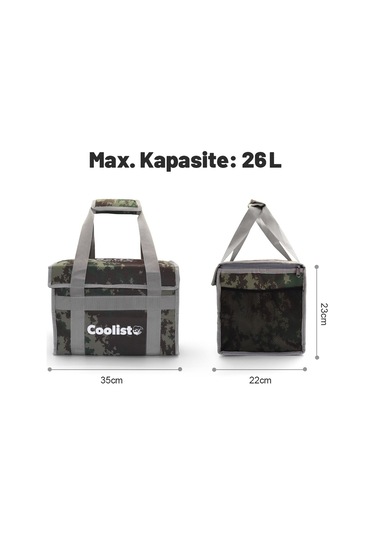 Coolist Cl26C 26 L Katlanabilir Termos Bez Çanta / Buzluk Çok Renkli