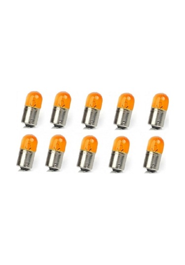 10 Adet 12v 67 10w Tip Turuncu Renk Ampul Ba15s