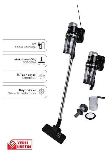 Pirantech EK200 Torbasız Kablolu Dikey Elektrikli Süpürge