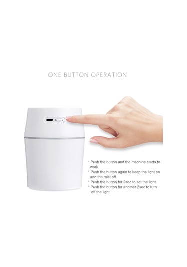 Vkemall Mini Nemlendirici Aromaterapi Makinesi - Usb Şarjlı, Taşınabilir, Otomatik Kapanma, Sessiz Çalışma, Beyaz 200ml