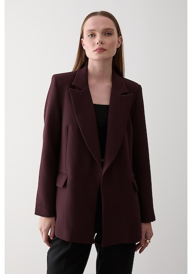 Mürdüm Blazer Ceket - 7560 Mürdüm