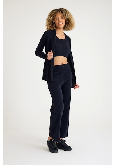 Allys Pantolon-crop-hırka Takım Siyah