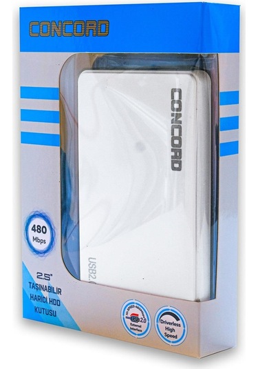 Concord C-854 2.5 Hdd Usb 2.0 Case Beyaz