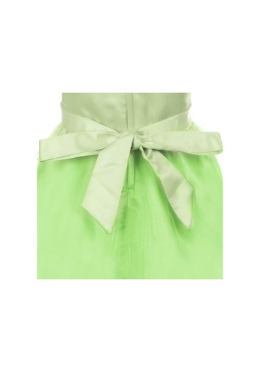 Kız Çocuk Pullu Payetli Abiye Elbise-Yeşil