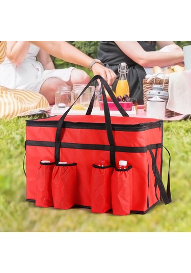 Suntek Yalıtımlı Gıda Teslimat Çantası Kırmızı Kırmızı