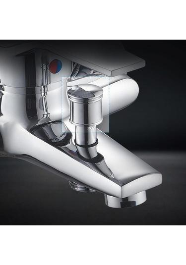 Suntek Duş Diyalayıcı Valf 3 Yolu Banyo Tuvalet Mutfak A1001 Gümüş