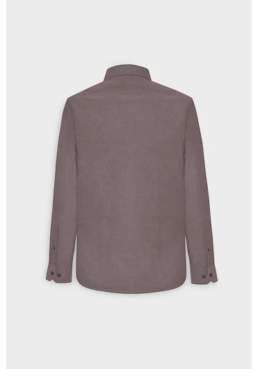AC&Co / Altınyıldız Classics Tailored Slim Fit Dar Kesim Düğmeli Yaka Oxford Erkek Gömlek Kahverengi AC&Co / Altınyıldız Classics Tailored Slim Fit Dar Kesim Düğmeli Yaka Oxford Erkek Gömlek Kahverengi