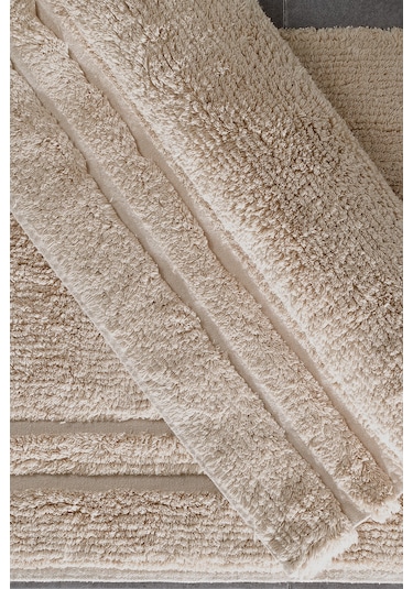 Yataş Bedding Felicia Banyo Paspası Seti - Bej (50x60 cm + 60x100 cm) Bej