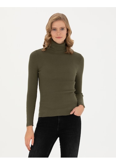 Pierre Cardin Kadın Kazak /triko 50276230-vr238 Koyu Haki