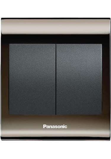 Viko Panasonic Thea Blu İkili Anahtar, Çerçeve Una+füme, Kapak Füme