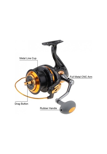 Tf8000 Uzun Mesafeli Döküm Olta Makinesi Büyük Boşluksiz Deniz Çubuk Balık Tutma Olta Makinesi